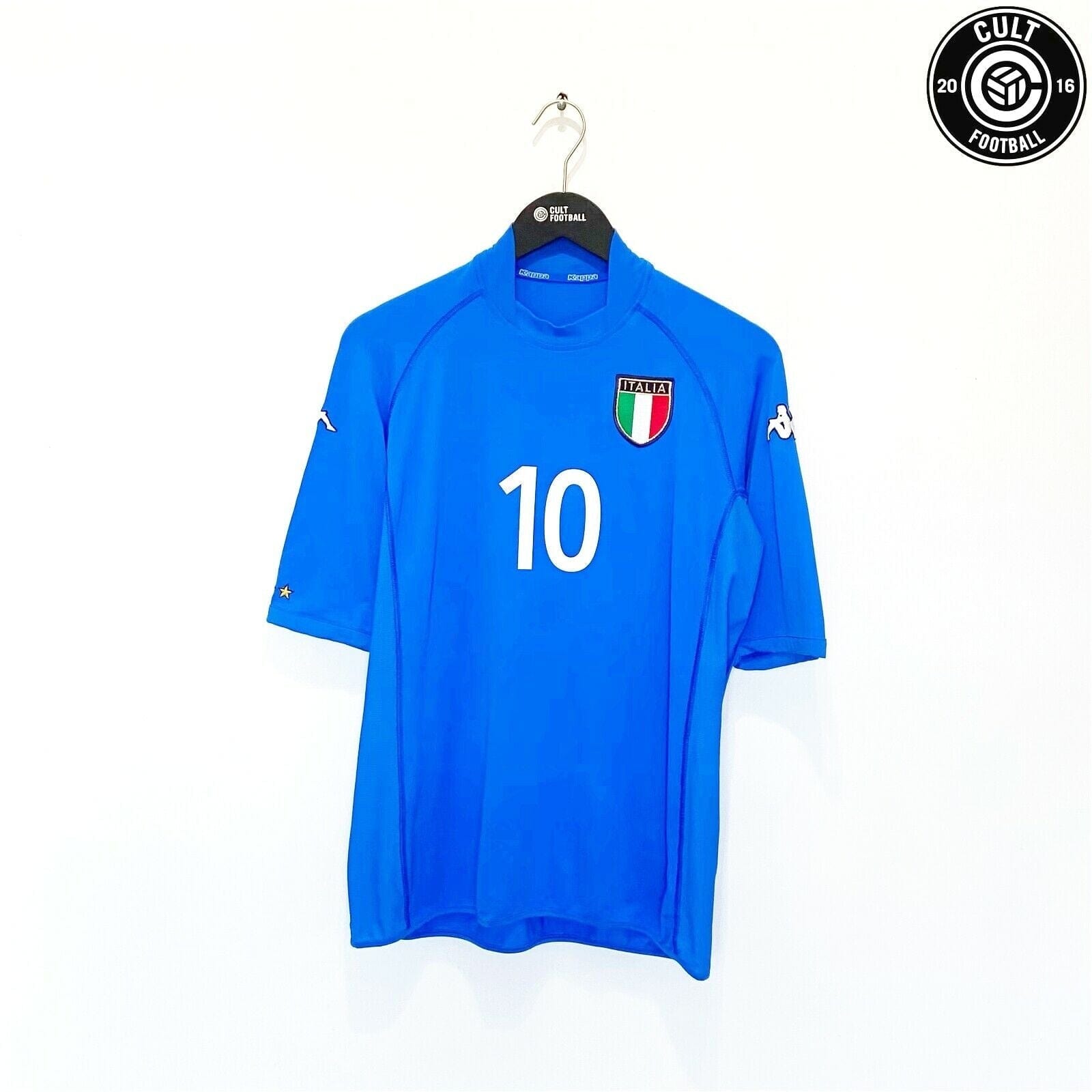 Italy 2002 TOTTI #10 Italy Vintage Kappa Home Football Shirt Jersey (M/L) AS Roma