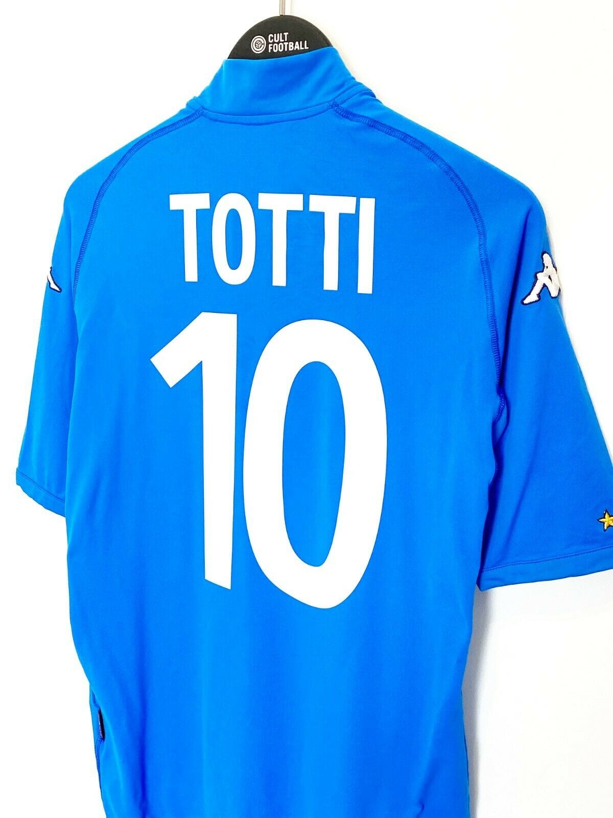 Italy 2002 TOTTI #10 Italy Vintage Kappa Home Football Shirt Jersey (M/L) AS Roma