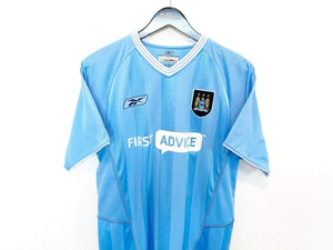 Manchester City 2003/04 FOWLER #8 Manchester City Vintage Reebok Football Shirt Jersey (S)