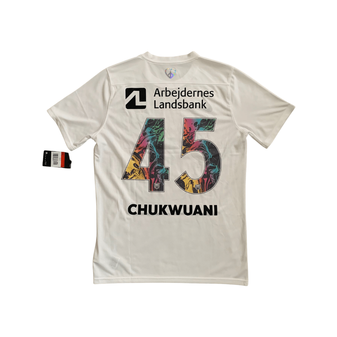 Football Shirt Collective 2021-22 FC Nordsjælland Pride Shirt BNWT CHUKWUANI 45 L