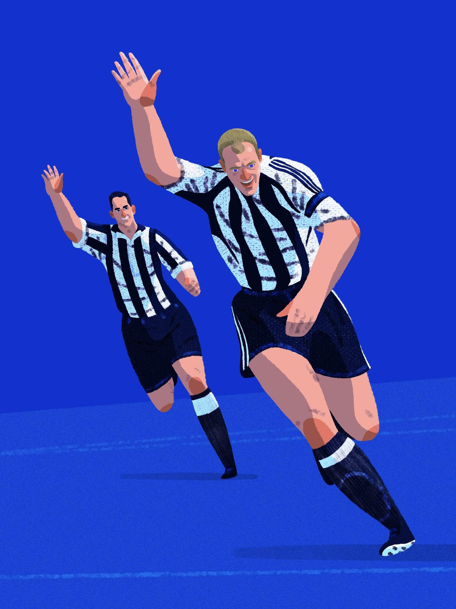 Alan Shearer Newcastle United A3 print - Football Shirt Collective