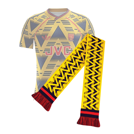 Arsenal Retro Football Scarf 1991-93 Bruised Banana - Football Shirt Collective