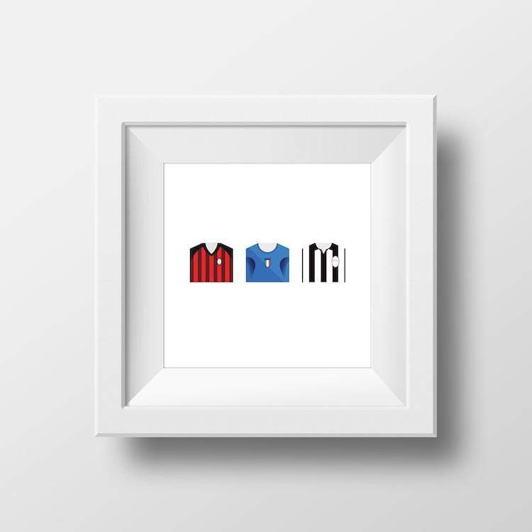 Personalised Football Shirt Red & White - Art Print - Standard Print