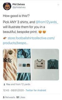 Bespoke football shirt print - Football Shirt Collective