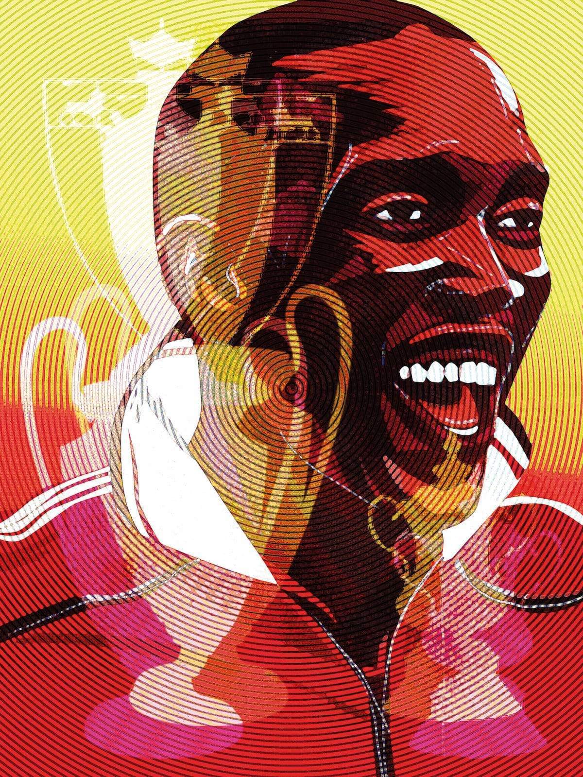 Dwight Yorke Manchester United A3 print - Football Shirt Collective