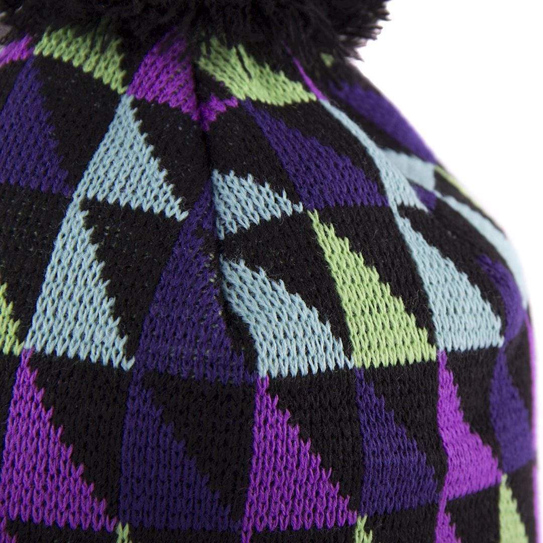 HIguita Bobble Hat | Black Purple Green - Football Shirt Collective