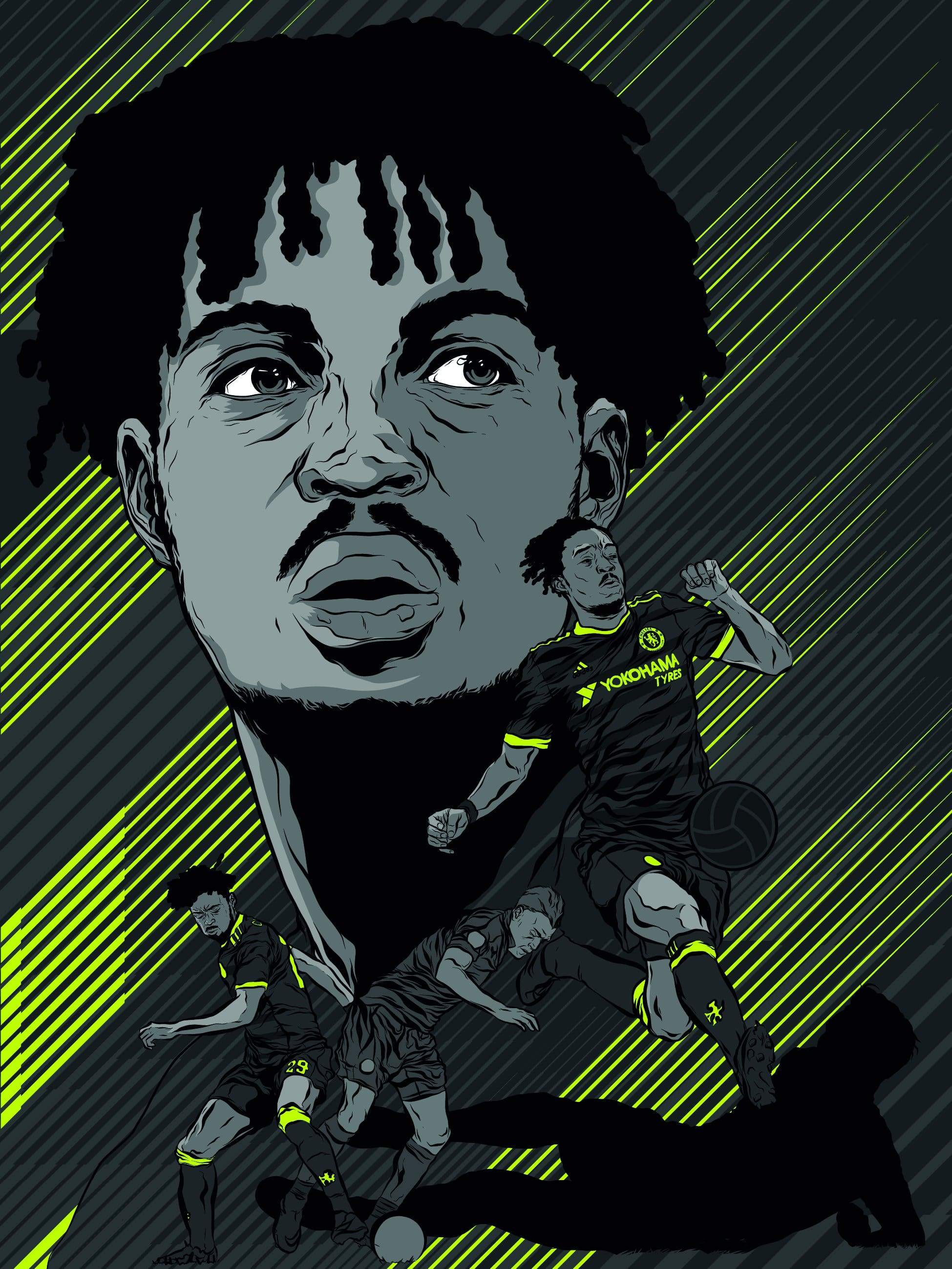 Nathaniel Chalobah, Chelsea A3 print - Football Shirt Collective