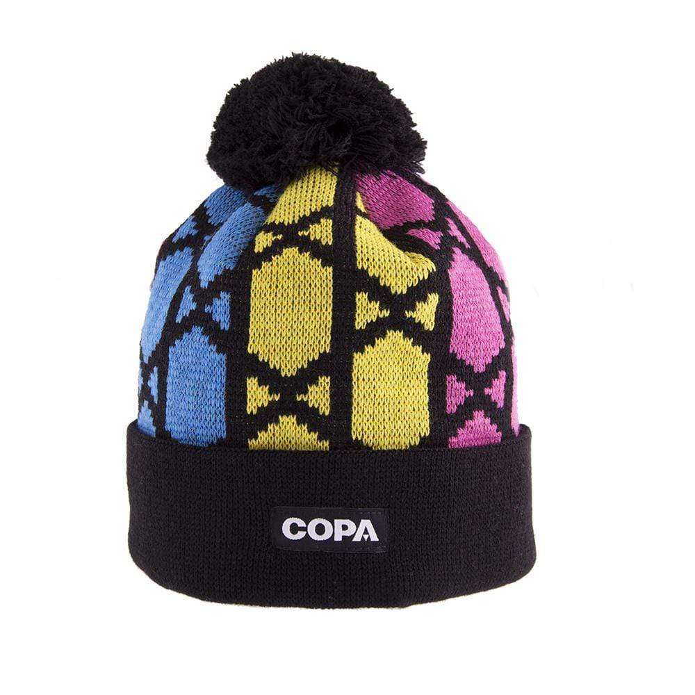 Schmeichel Bobble Hat | Black-Yellow-Pink-Blue - Football Shirt Collective