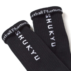 SHUKYU × CITY BOYS FC “FOOTBALL PHENOMENOM” SOCKS [BLACK] - Football Shirt Collective
