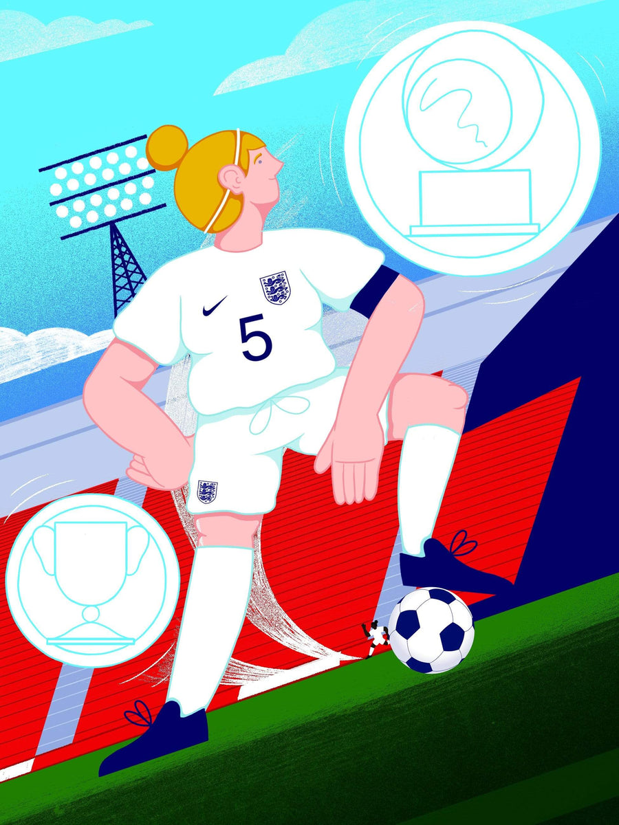Steph Houghton x England A3 print - Football Shirt Collective
