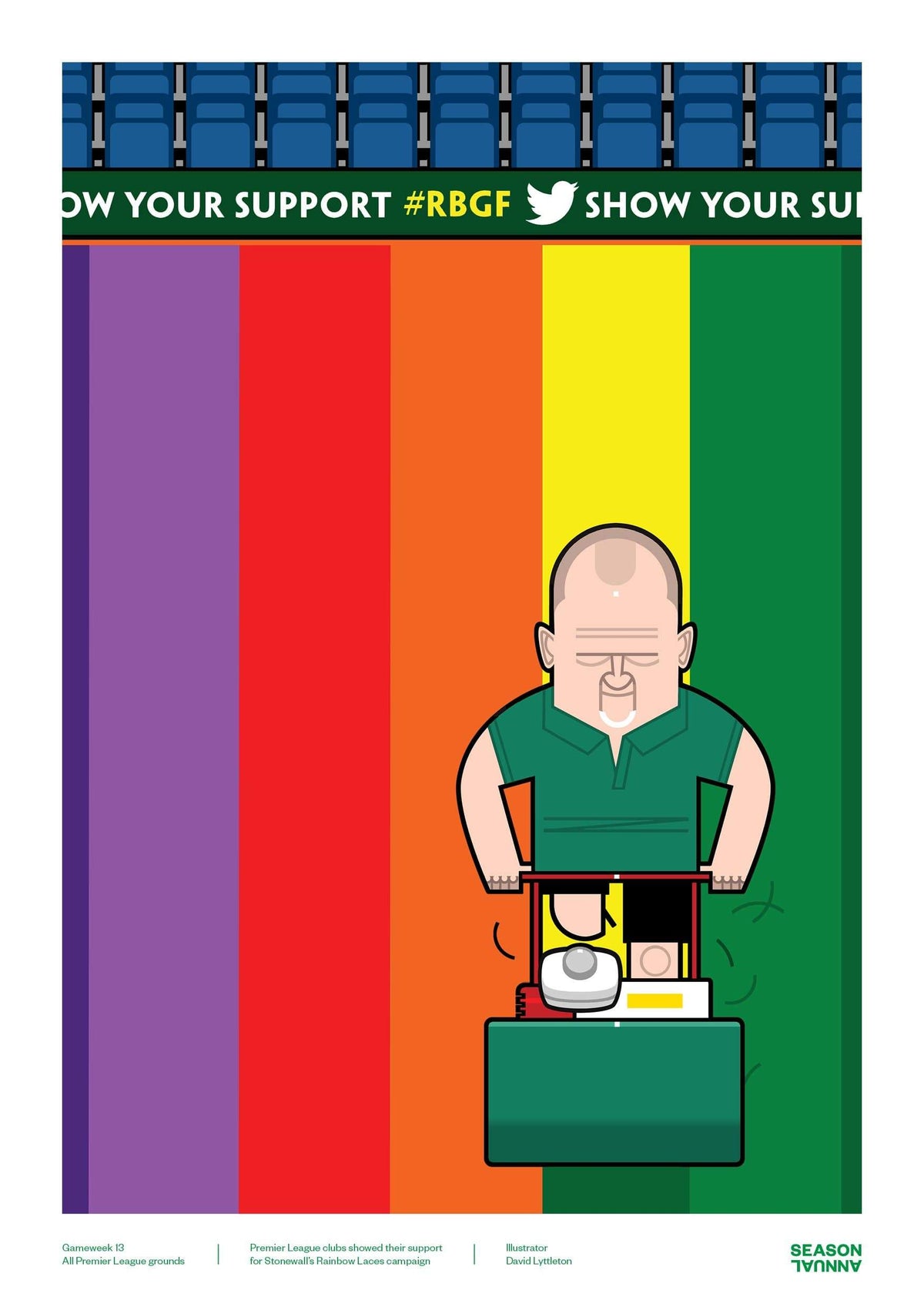 Stonewall rainbow laces poster - Football Shirt Collective