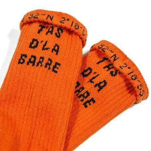 City Boys FC "T'AS D'LA BARRE" City Boys FC socks orange